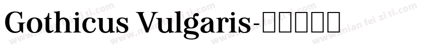 Gothicus Vulgaris字体转换